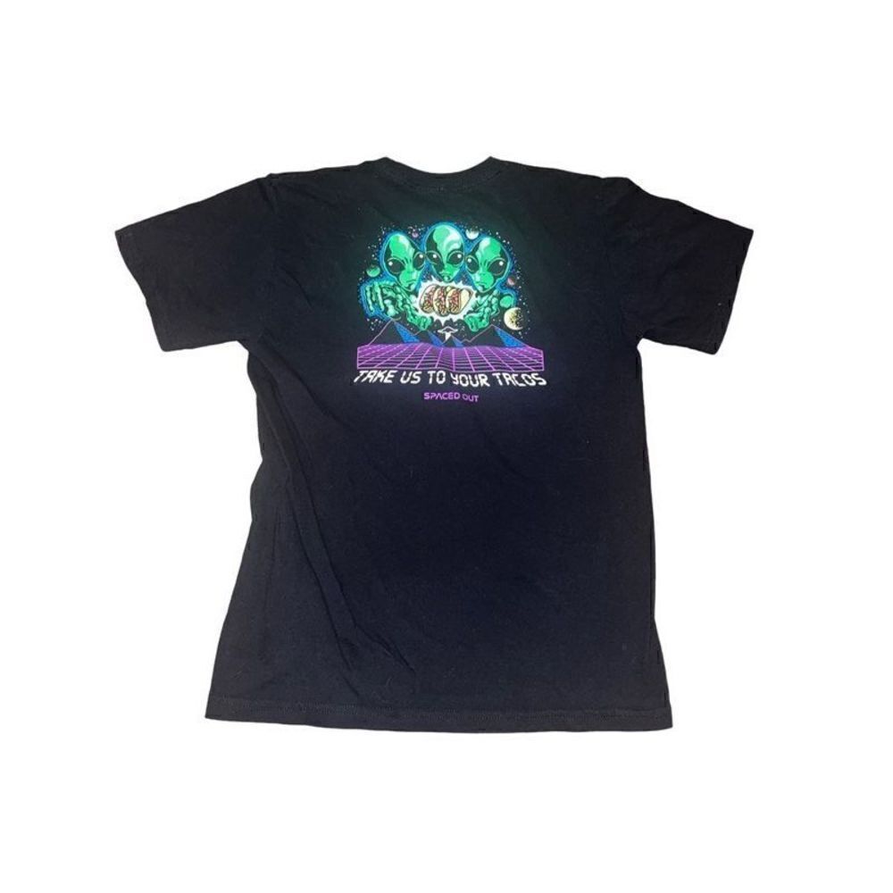 Boys spaced out size large “take us to your tacos” tee shirt